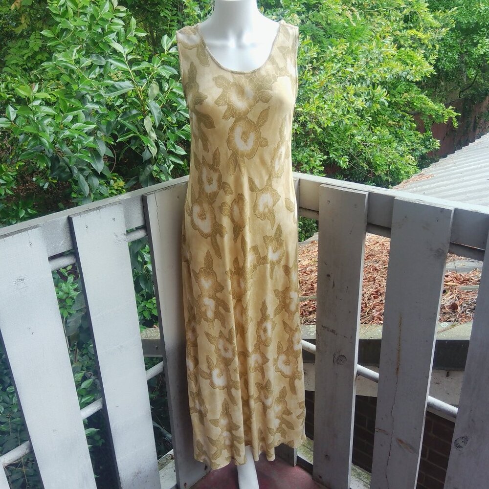 Vintage 90s Floral Cottagecore Boho Tank Maxi Dress